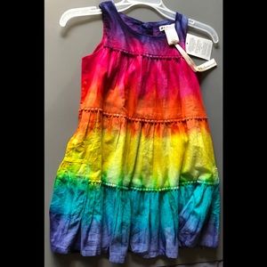 Pandemonium rainbow sleeveless dress Sz 6